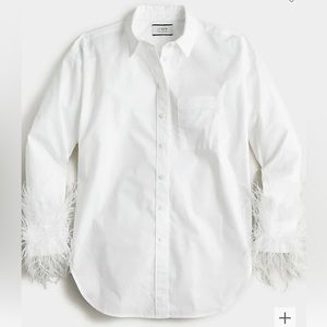 J. Crew Feather Button Up
